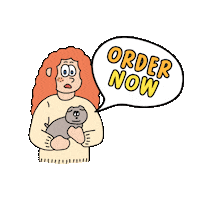 Cat Order Sticker by HapaKristin