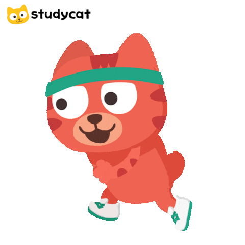 Exercising Work Out Sticker by Studycat language learning for kids