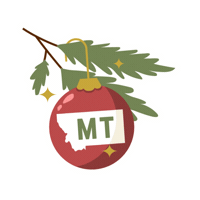Christmas Tree Sticker by Visit Montana