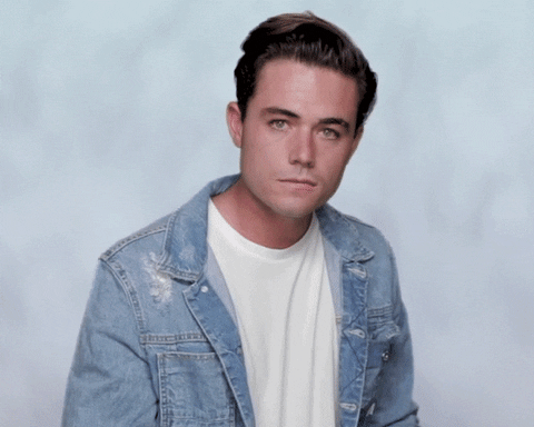 Celebrity gif. Actor Luke Cosgrove incredulously asks "Seriously?"