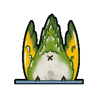 Missbirbb bird butt wiggle birb Sticker