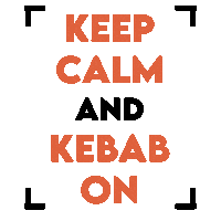 Kebab Keep Calm Sticker by Manifest Creatives