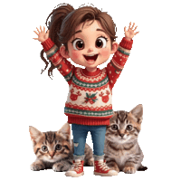 Boys Girls Ugly Sweater Sticker