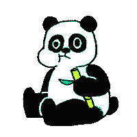 Earth Panda Sticker by Alabaster Pizzo
