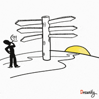 drawify sunset person human journey GIF