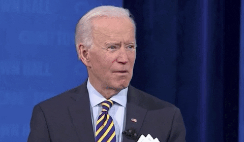 Joe Biden Shrug GIF by GIPHY News