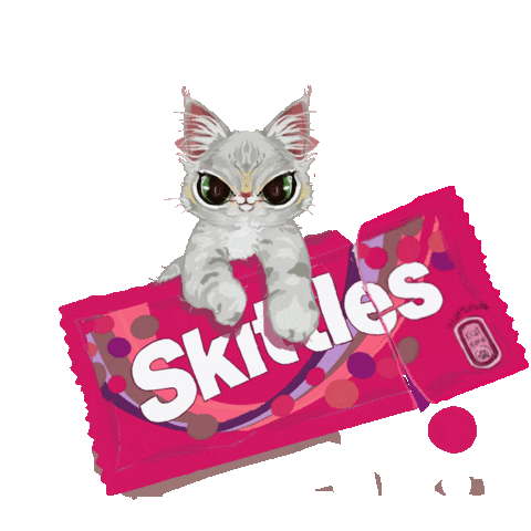 etherhocromic art cat kawaii kitty Sticker
