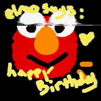 shkan-art birthday happy birthday creepy elmo GIF