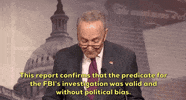 news chuck schumer ig report doj ig report trump-russia investigation GIF