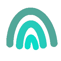 Rainbow Teal Sticker