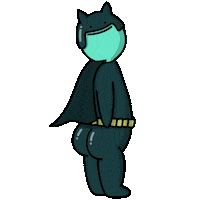 sooperturkey batman super superhero hero Sticker