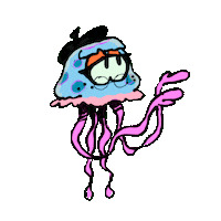 stargazingdotgif showing something medusam stargazing dot png jellyfish sam Sticker