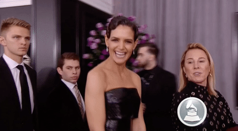 katie holmes GIF by Recording Academy / GRAMMYs