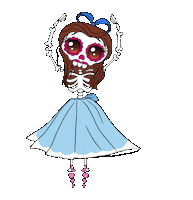 Day Of The Dead Dancing Sticker by La Catrina Bohemia