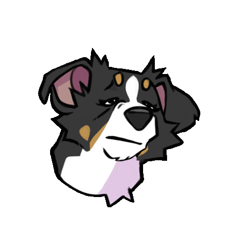 Tired Dog Sticker
