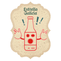 scared beer Sticker by Estrella Galicia