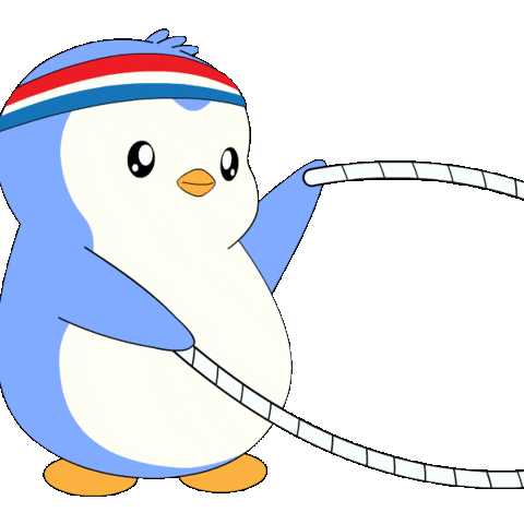 Workout Working Out Sticker by Pudgy Penguins