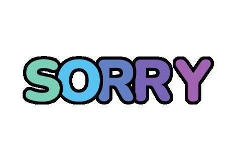 Sorry Sticker Sticker
