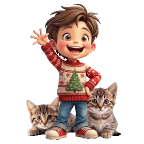 Boys Girls Ugly Sweater Sticker