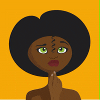 BonnieCreativePT illustration curlyhair curl blackgirl GIF