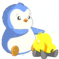 Fire Camping Sticker by Pudgy Penguins