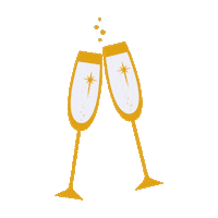 Cheers Glasses Sticker by Evergreen Goodwill