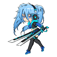 Lunime fight anime cute girl Sticker