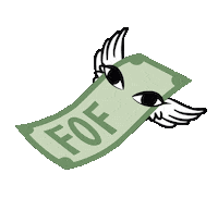 friendsoffashion money dollar bucks fof Sticker
