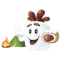 Camping Big Bite Sticker by Stuffed Puffs