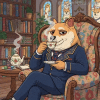 Chilling Tea Time GIF by Doge Pound