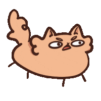 Meh Cat Sticker by Politopia Ilustraciones