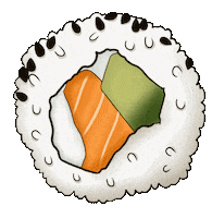 Roll Eat Sticker by Kaiten Sushi