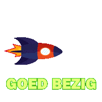 Space Rocket Sticker by Mediafit