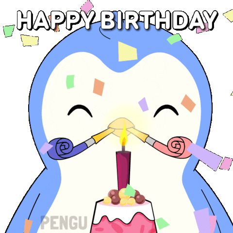 Happy Birthday Sticker by Pudgy Penguins