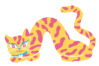 Cat Tail Sticker by ardhemis
