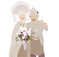 In Love Wedding Sticker