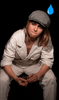 AnnaKrauze reaction awkward actor theatre GIF