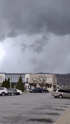 Clouds Swirl in Kentucky as Tornado-Warned Storms Approach