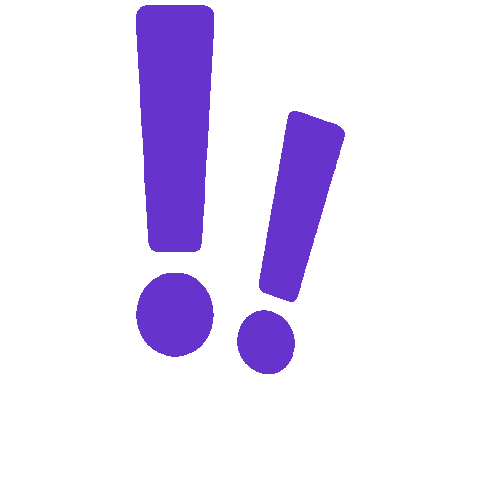 vitrinesdigitais purple exclamation roxo exclamation mark Sticker
