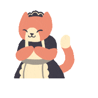 ruillu cat waitress neko atsume ruillu Sticker