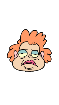 Bored Woman Sticker