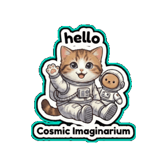 CosmicImaginarium hello cat reaction adorable cat waving cat Sticker