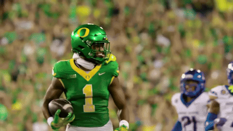 nathenhodges football high five oregon ducks go ducks GIF