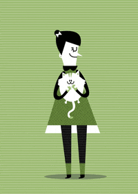 cat girl GIF by Maria Jose Da Luz