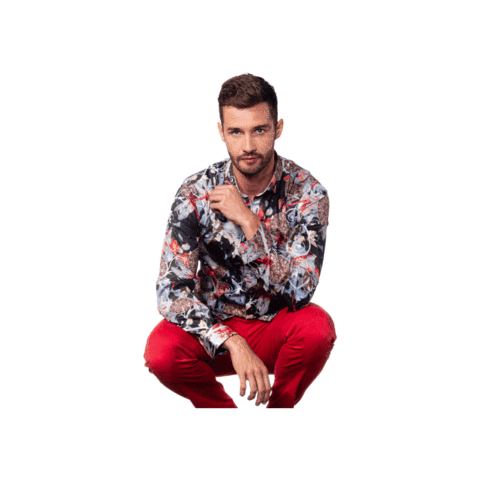 EightX fashion red style men Sticker