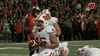 Excited College Football GIF by Wisconsin Badgers