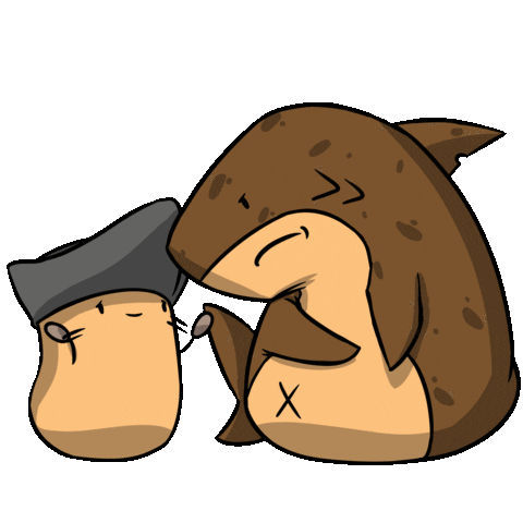 codomo giphyupload shark potato pirates Sticker