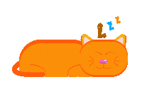 Tired Cat Sticker
