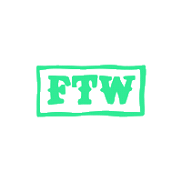createdbysouth animation text winning ftw Sticker
