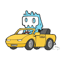 Zoom Vroom Sticker by Ghost Boy